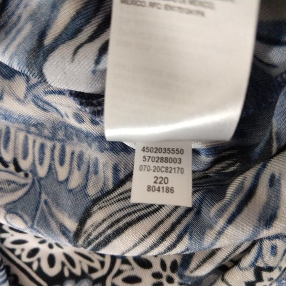 Chico’s Women's Multi-Print Floral Dress Sleeveless Blue US Size 4/6 Made in USA - Picture 6 of 9